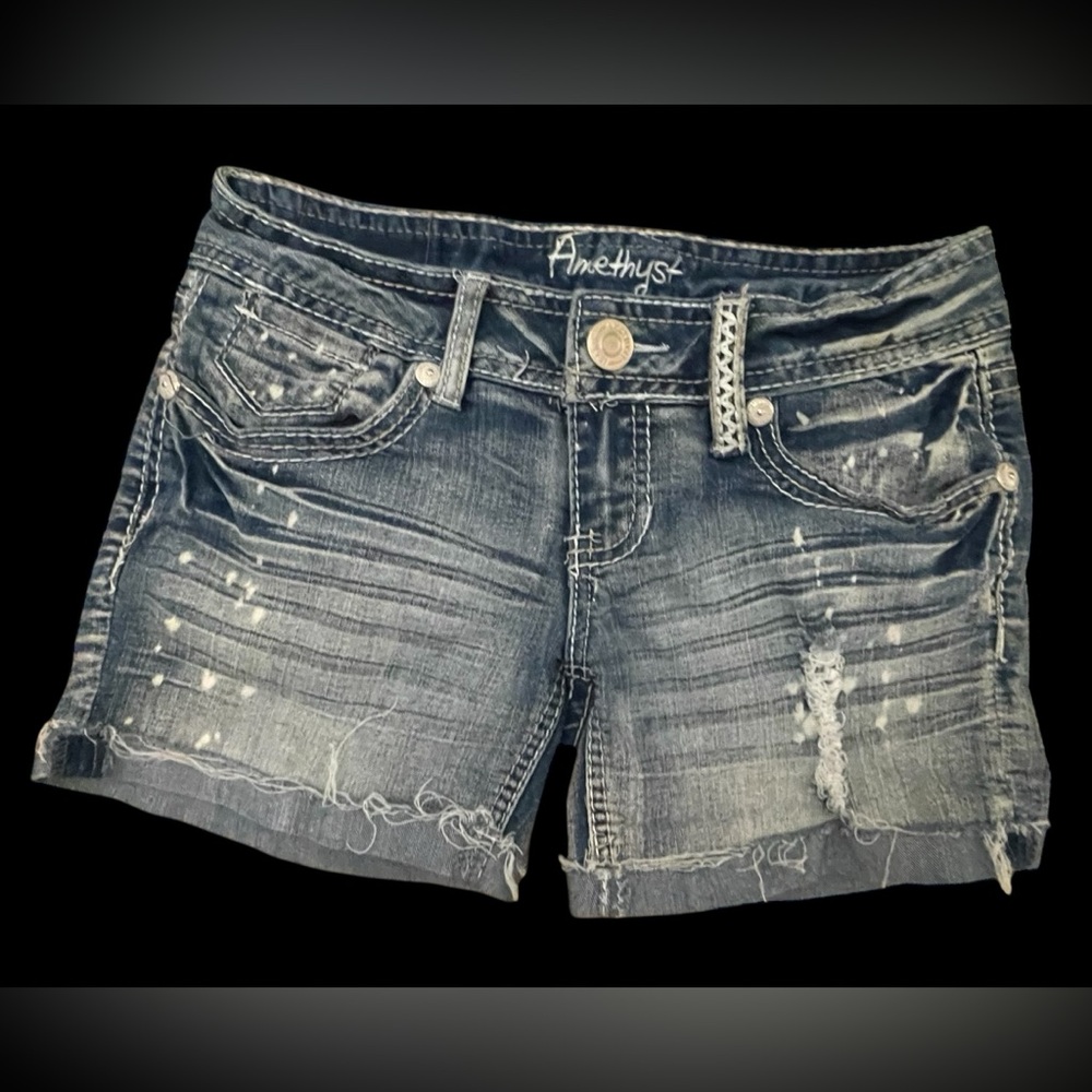 Amethyst Jeans Distressed Denim Shorts